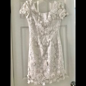 Lilly Pulitzer Marta White Truly Floral Lace Dress